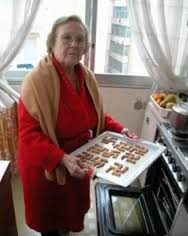grandma baking cookies