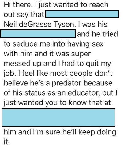 Message from Amet Watson about Neil Degrasse Tyson
